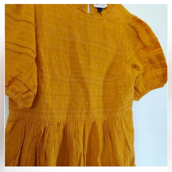 Universal Thread Mustard Yellow Eyelet Dress - Size 3X - Picture 3 of 13